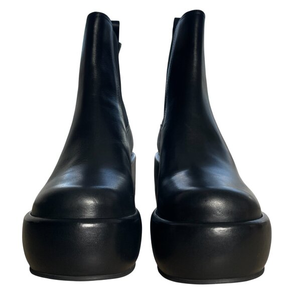 NEW Everlane The Puffa Boot Womens 7 Black Leather Clog Platform Bootie - Picture 8 of 13